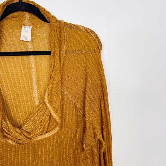 Free People Wildcat Thermal Cowl Neck Sweater Pullover in Cedar Orange Small S - Picture 4 of 13